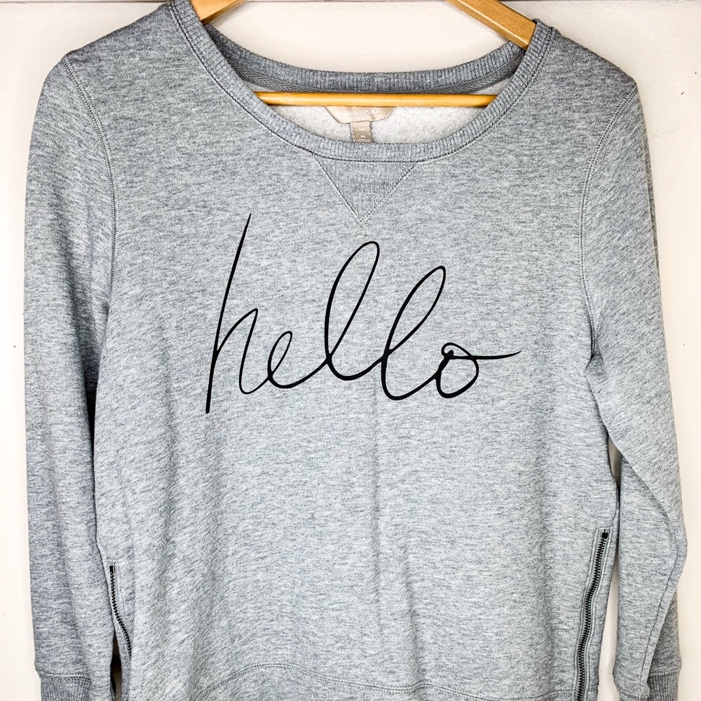 Banana Republic Fleece Hello Sweater Side Zipper
